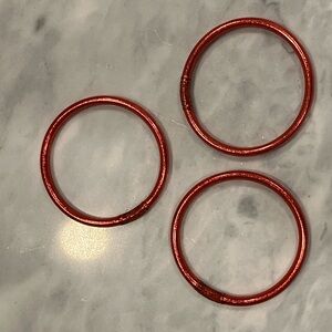 Authentic size Small BudHaGirl bracelets set of 3 in Red